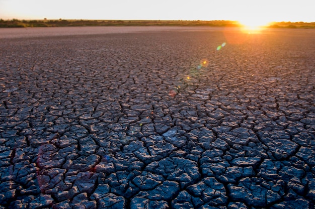 Solo quebrado no ambiente de Pampas Patagônia Argentina