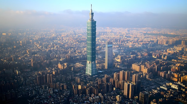 Foto taipei 101 tower und cityscape in taiwan