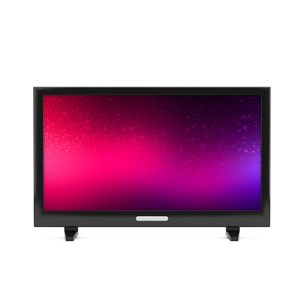 Foto tela do monitor lcd ou renderização 3d do ícone smart tv