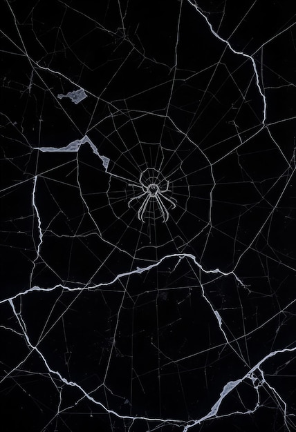 Foto textura gráfica de mármore preto com teia de aranha e arranhões