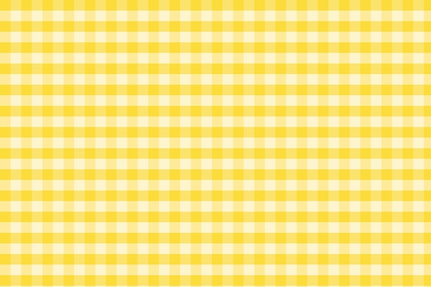 Textura sem costura de vetor plaid Padrão amarelo na caixa Fundo quadriculado