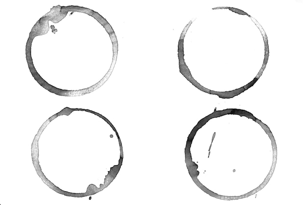 Tintenkreise isoliert auf weißem Hintergrund