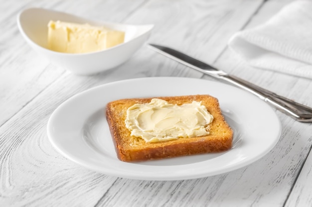 Foto toast mit butter