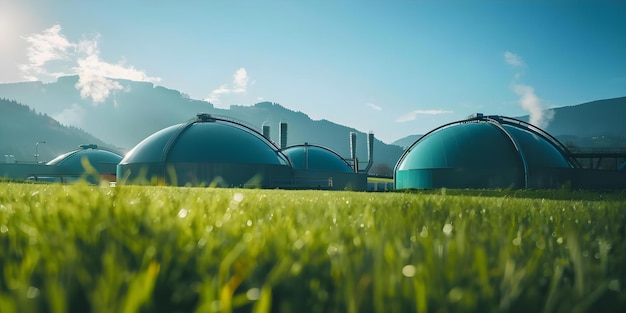 Foto transformation der landwirtschaft durch methanlagerungstechnologie für ein umweltfreundliches abfallmanagement konzept landwirtschaft innovation methanlagerung umweltschutz abfallmanagement nachhaltige landwirtschaft