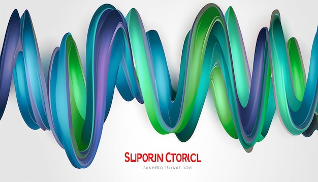 Foto vector 3d paint curl abstract espiral pincel stroke flowing ribbon shape tinta líquida digital