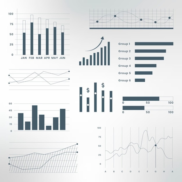 Foto vektor-marketing-datenanalyse-dashboard vektor-vektor