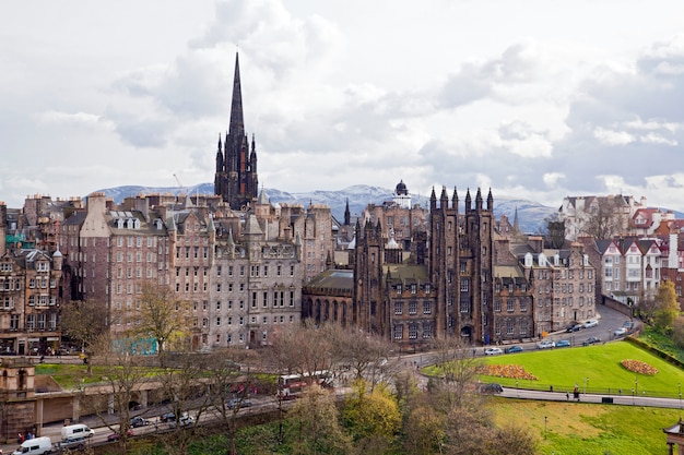 Foto vista da cidade de edimburgo