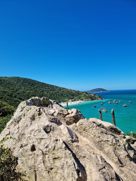 Vista da praia de Arraial do Cabo no Rio de Janeiro Brasil