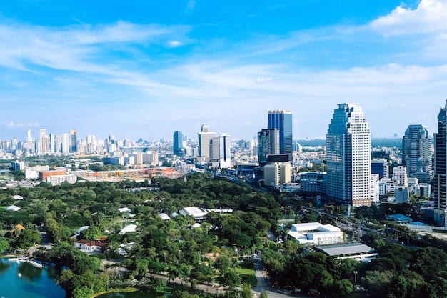 Vista, de, cidade bangkok