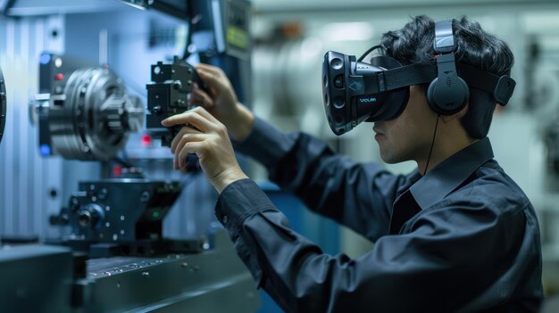 Foto vr-technologie in industriellen anwendungen