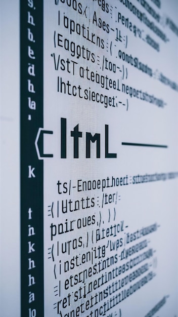 Foto webseiten-html-code-browser-ansicht, die auf weißem papier gedruckt wird