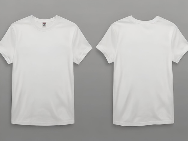 Foto weißes t-shirt-mockup sauberes und einfaches design auf dem modell