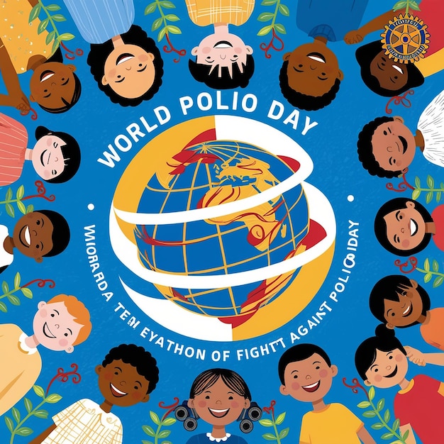 Foto weltpolio-tag mit inspirierenden illustrationen feiern