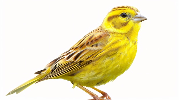 Yellowhammer Emberiza citrinella Isoliert auf weißem Hintergrund