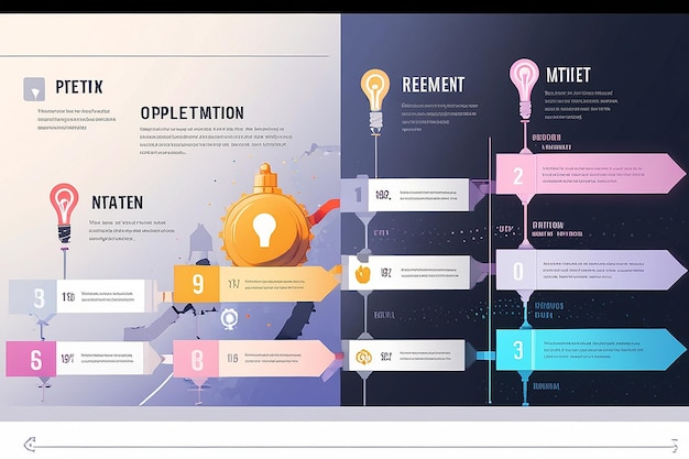 Foto zeitleiste des projekts umsetzung und erfolg der kreativen idee