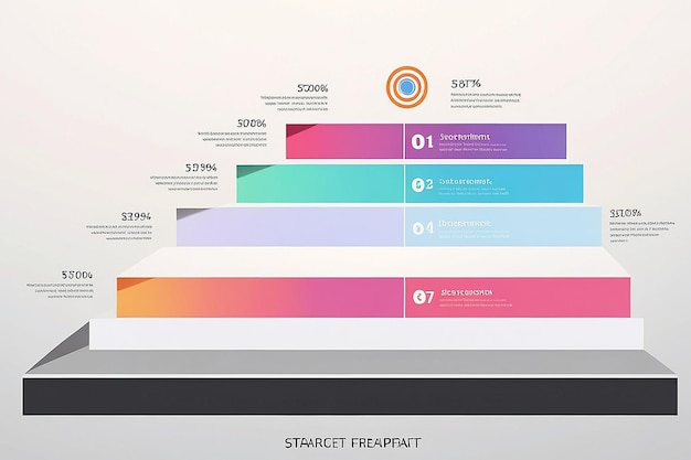 Foto zielerreichung treppe infografische schritte vorlage hintergrund