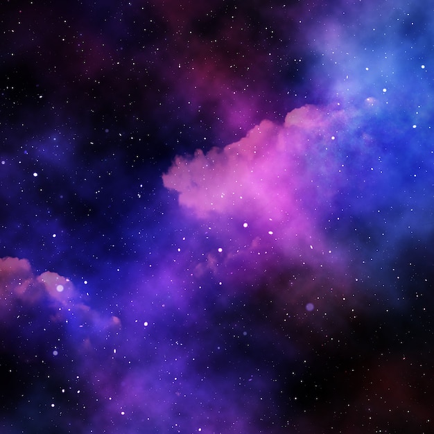 Free photo 3d abstract space sky with stars and nebula