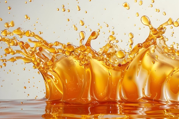 Free photo 3d cartoon honey drips and splashes