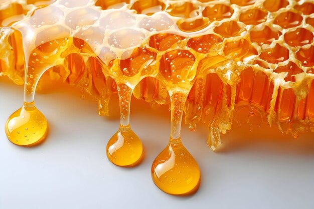 3d cartoon honey drips and splashes