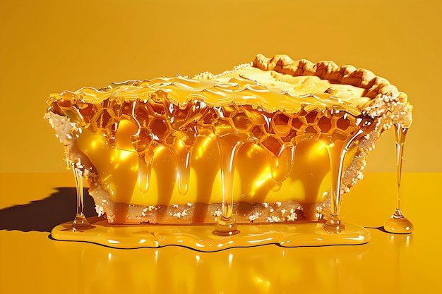 Free photo 3d cartoon honey drips and splashes