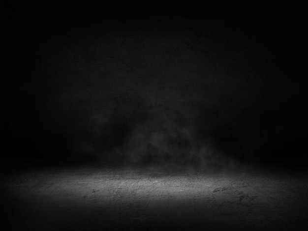 Free photo 3d dark grunge display background with smoky atmosphere