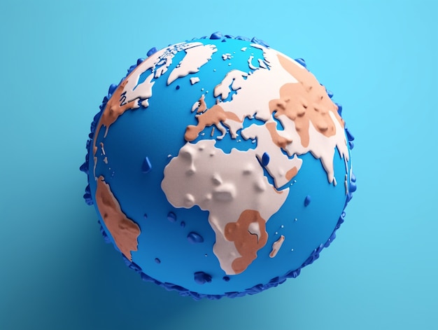 Free photo 3d earth planet shape