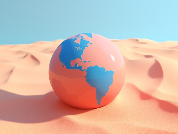 3d earth planet shape