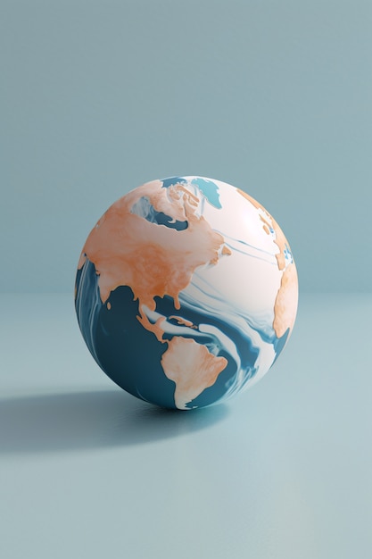 Free photo 3d earth planet shape