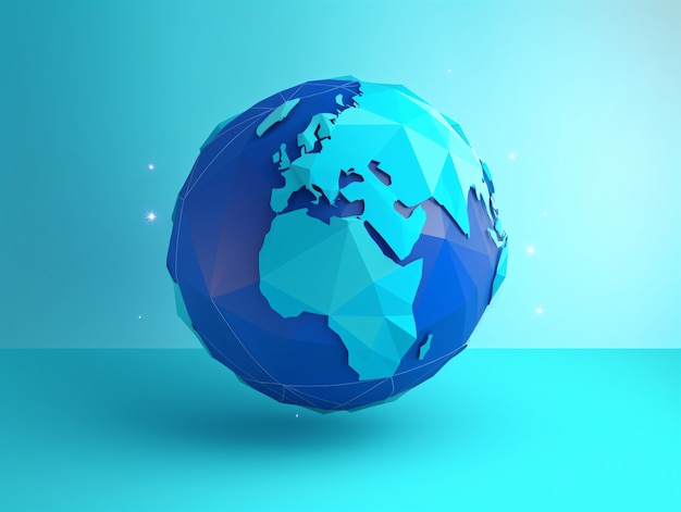 Free photo 3d earth planet shape