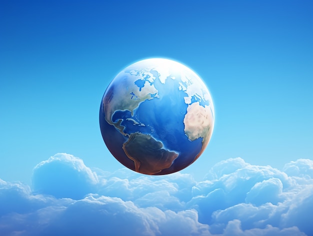 Free photo 3d earth planet shape