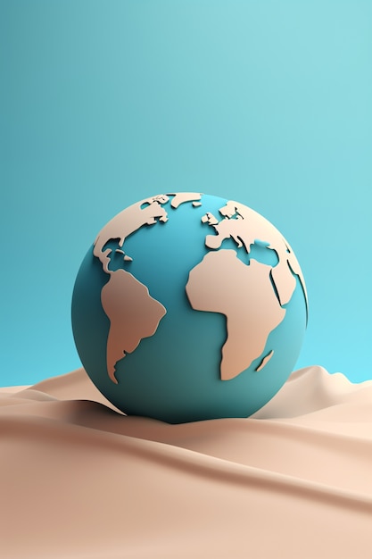 Free photo 3d earth planet shape