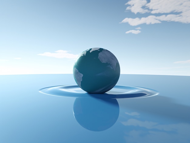 Free photo 3d earth planet shape