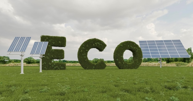 Foto gratuita progetto ecologico 3d per l'ambiente