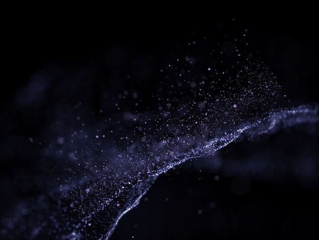 Free Photo 3d futuristic background with particle design