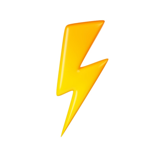 Free Photo 3d render flash lightning sale thunder bolt icon