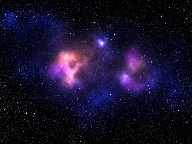 Free photo 3d render of a solar system background with colourful nebula