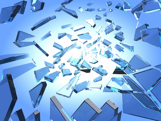 Free Photo 3d rendering of broken glass texture