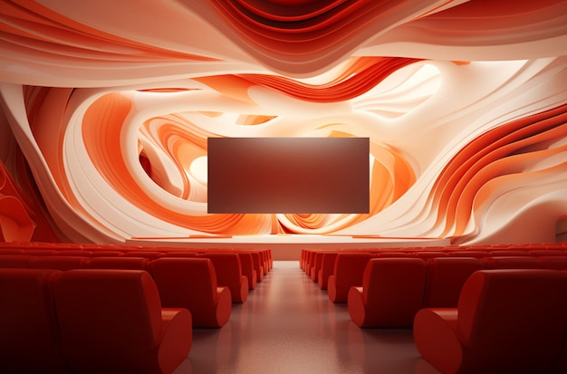 Free photo 3d rendering of cinema