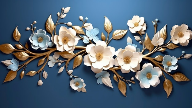 Free photo 3d rendering of flowers