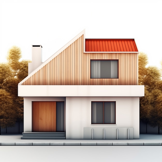 Free photo 3d rendering of house model