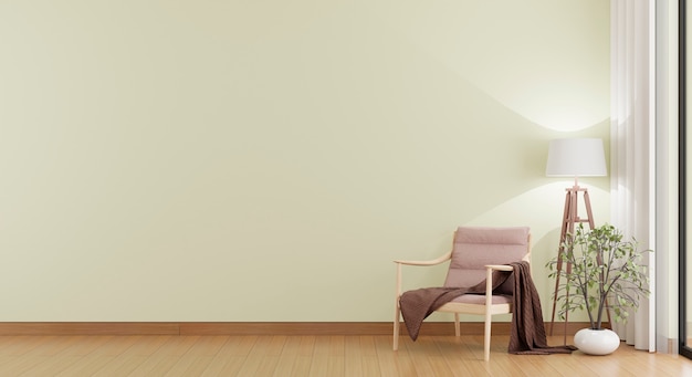 Free Photo 3d rendering of minimalist interior with copy space