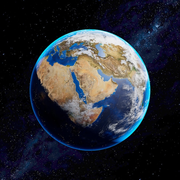 Free photo 3d rendering of planet earth