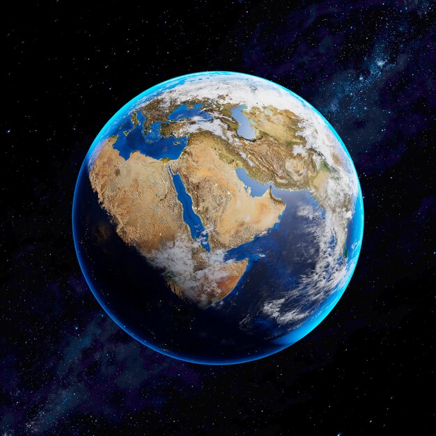 3d rendering of planet earth