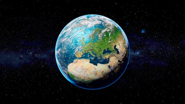 Free photo 3d rendering of planet earth