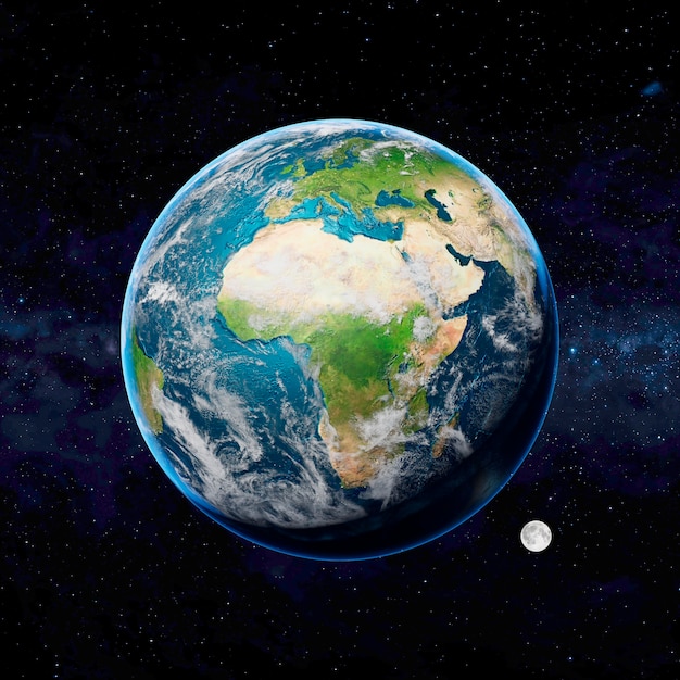 Free photo 3d rendering of planet earth