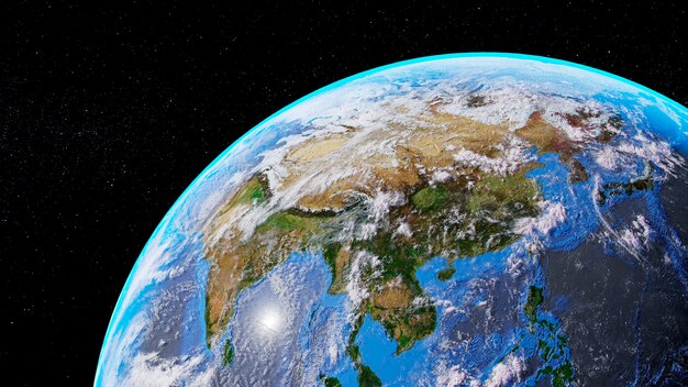 3d rendering of planet earth