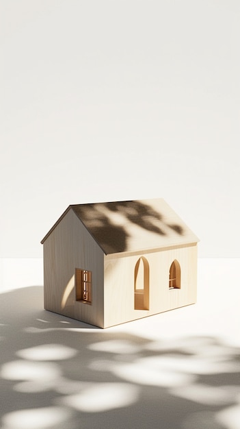 Free photo 3d rendering of wooden house