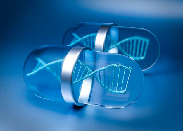 Free photo 3d representation of dna