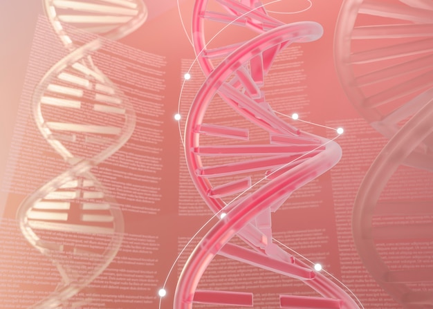 Free photo 3d representation of dna