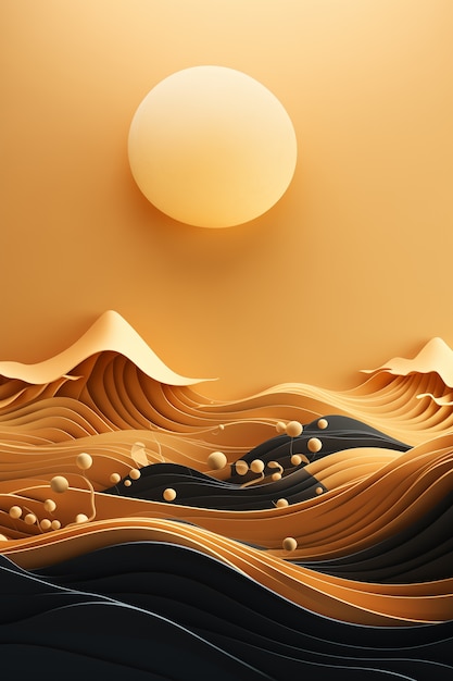 3d sea landscape